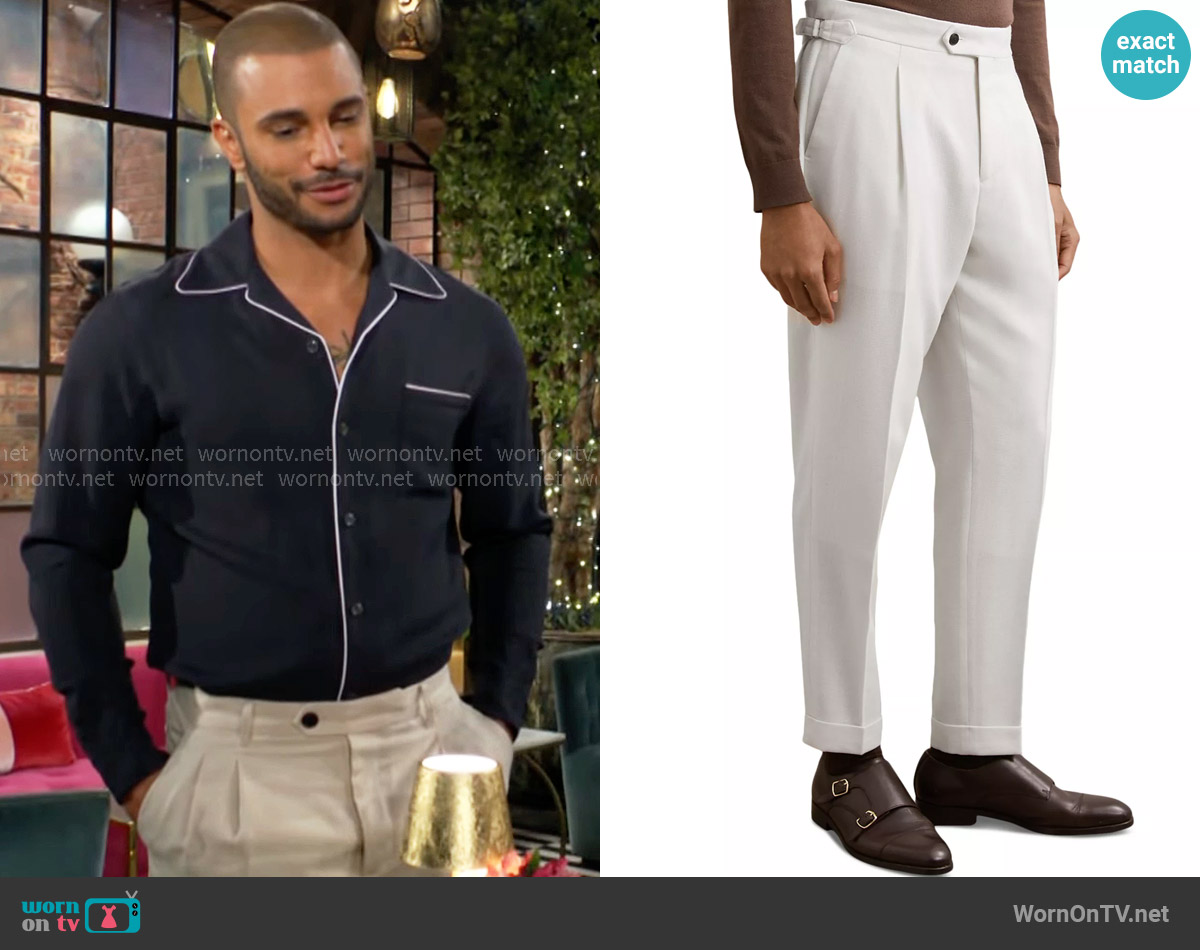 Reiss Flush Pants worn by Holden Novak (Nathan Owens) on The Young and the Restless