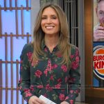 Rhiannon’s green floral print shirtdress on Good Morning America