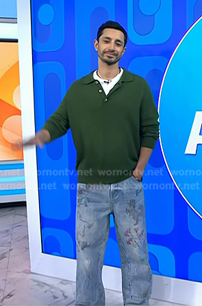 Riz Armed’s printed jeans on Good Morning America