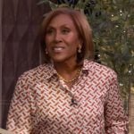 Robin Roberts’ printed blouse on Live with Kelly and Mark