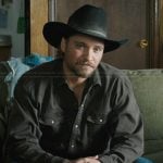 Kayce’s black denim western shirt on Marshals