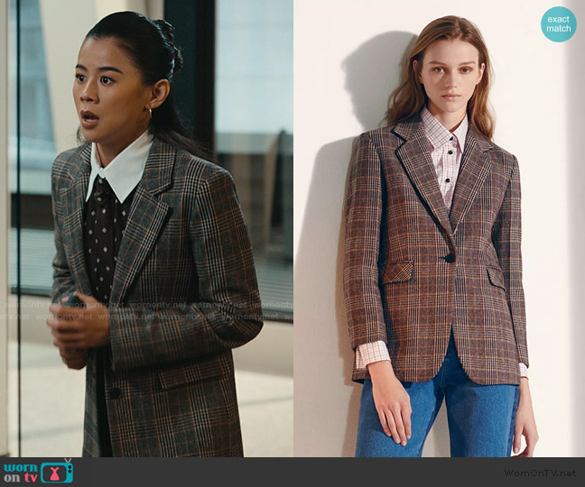 Sandro Nolane Plaid Blazer worn by Sarah Franklin (Leah Lewis) on Matlock