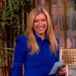 Sara Eisen’s blue peplum jacket and skirt on The View