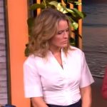 Sara’s white top and striped pants on The View