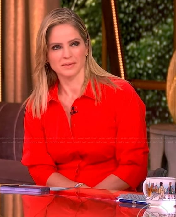 Sara’s red shirtdress on The View