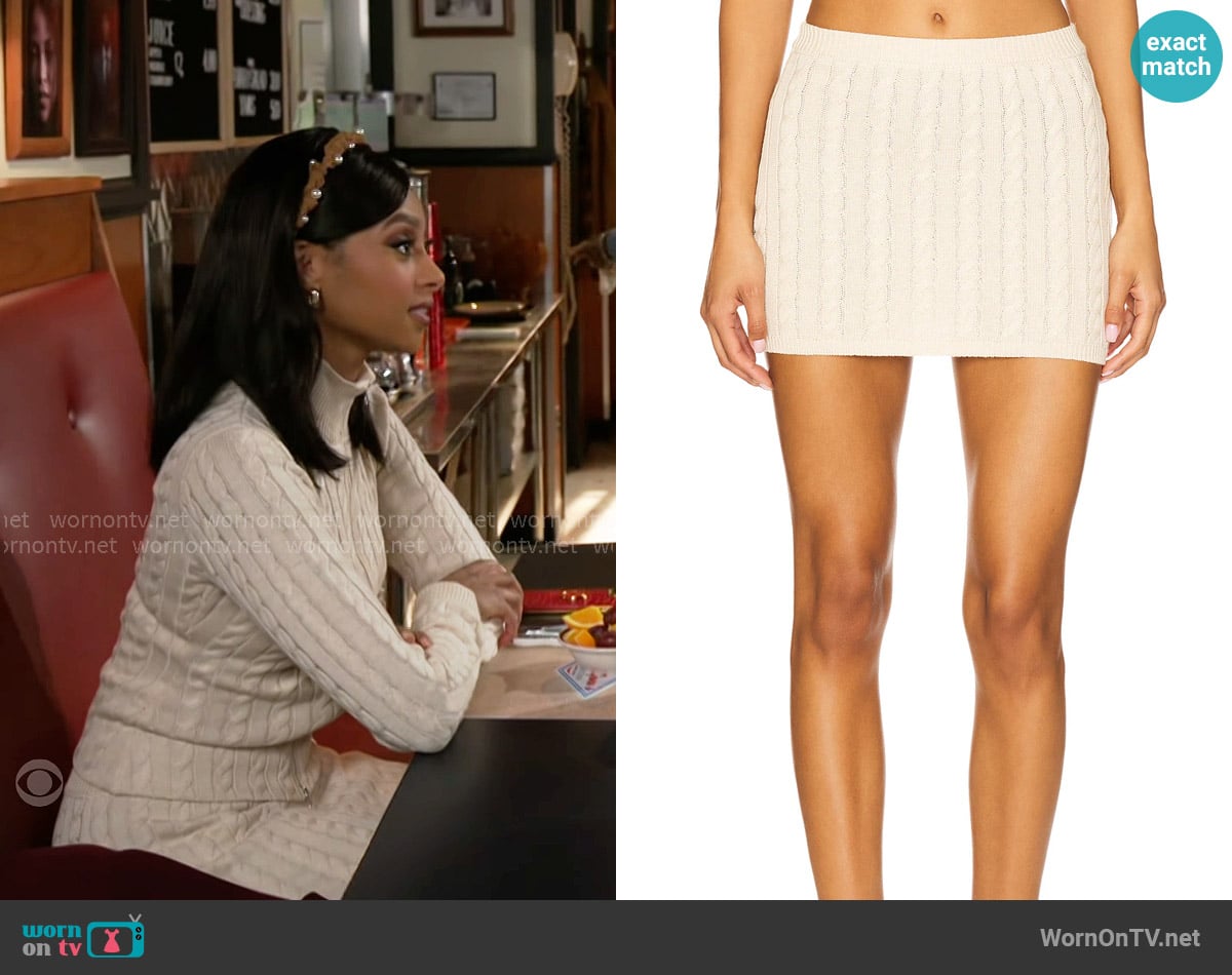 Seven Wonders Katarina Mini Skirt worn by Kat Richardson (Colby Muhammad) on Beyond the Gates