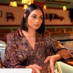 Shanelle Kaul’s paisley print shirt on CBS Mornings