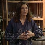 Sheila’s blue embroidered blouse on The Bold and the Beautiful