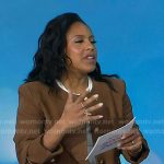 Sheinelle’s brown suede jacket on Today