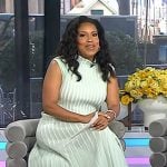 Sheinelle’s mint green ribbed dress on Today