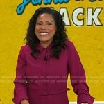 Sheinelle’s pink pleated shirtdress on Today