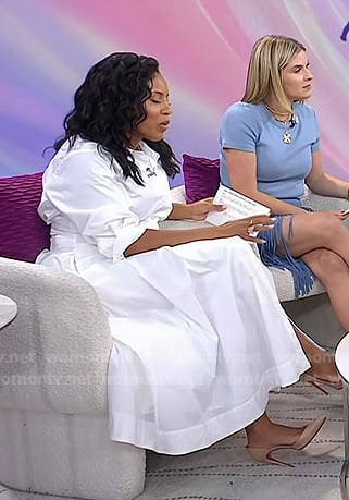 Sheinelle’s beige heel pumps on Today
