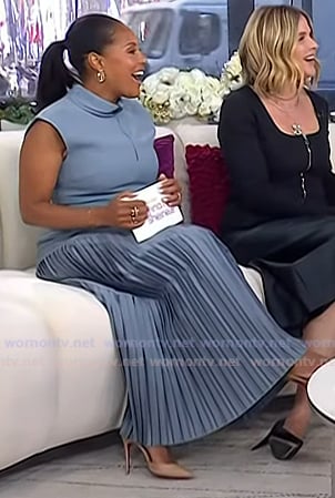 Sheinelle’s beige heel pumps on Today
