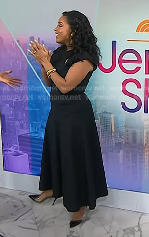 Sheinelle’s black pvc patent pumps on Today