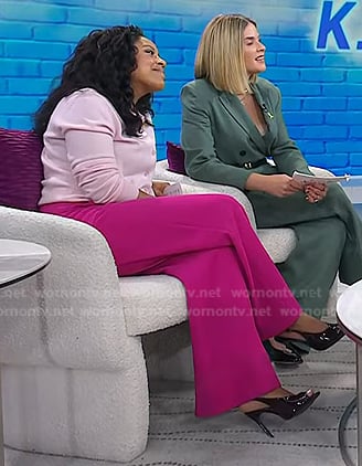 Sheinelle’s burgundy slingback pumps on Today
