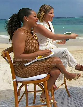 Sheinelle’s metallic gold sandals on Today