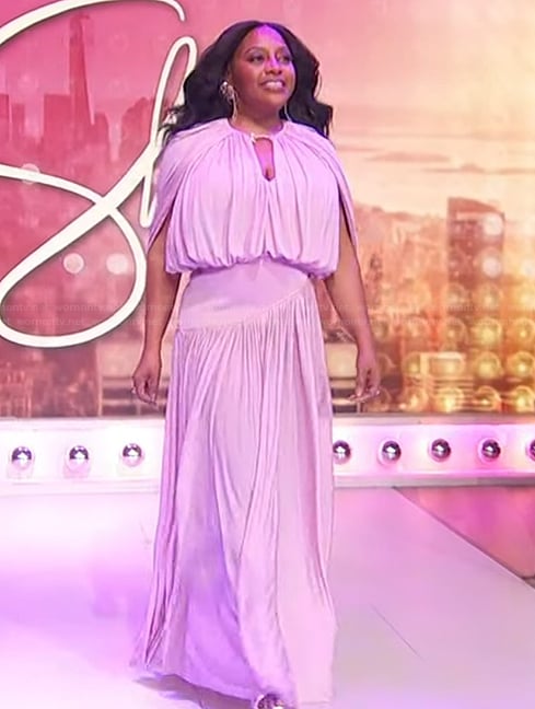Sherri’s pink drape top on Sherri