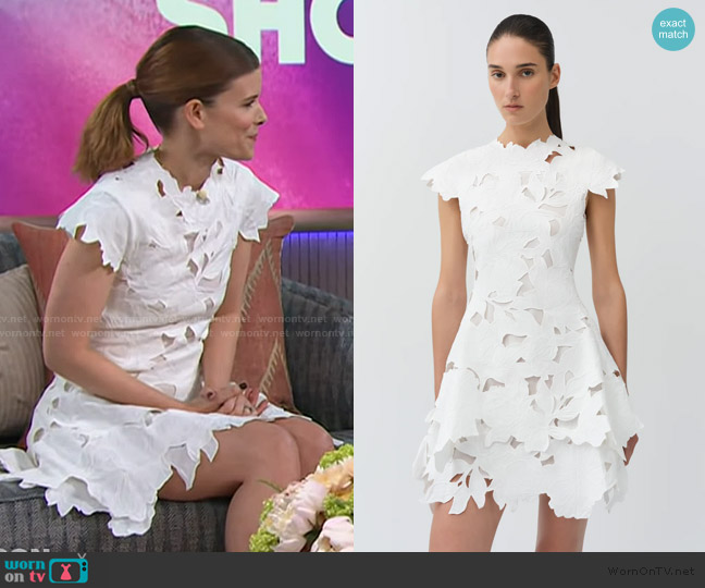 Simkhai Holloway Embroidered Mini Dress worn by Kate Mara on The Kelly Clarkson Show