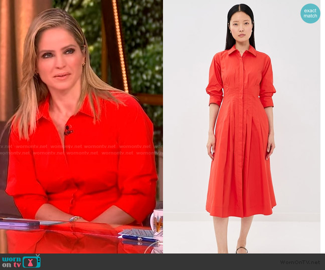 Simkhai Jazz cotton-blend midi dress worn by Sara Haines on The View