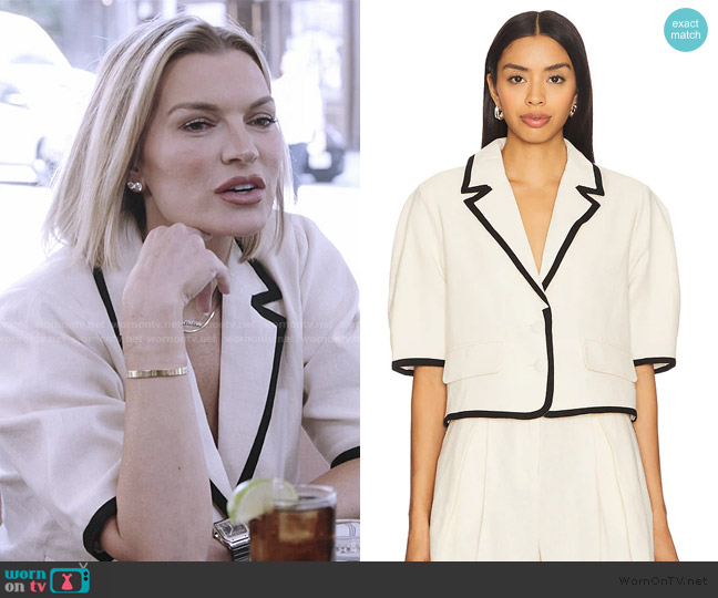Steve Madden Fable Blazer worn by Lindsay Hubbard on Summer House
