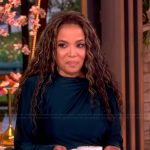 Sunny’s teal satin ruched top on The View