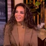 Sunny’s mixed media khaki blazer on The View