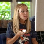 Sutton’s navy graphic print tee on The Real Housewives of Beverly Hills