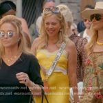 Sutton’s yellow lace inset slip dress on The Real Housewives of Beverly Hills