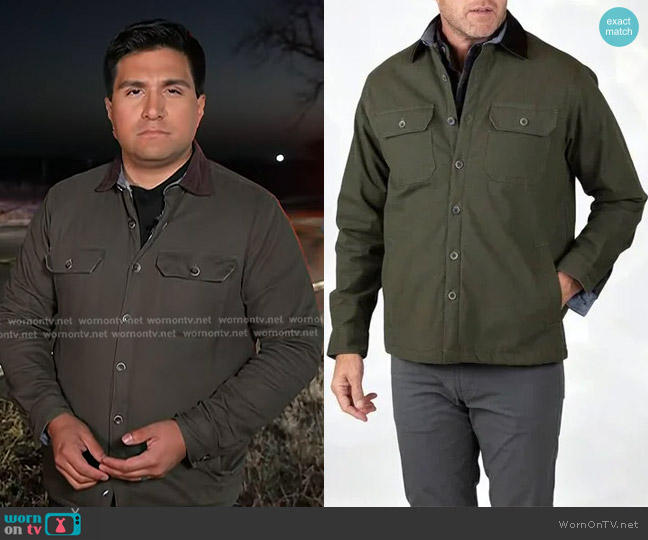 Tailor Vintage Outdoor Canvas Shirt Jacket worn by George Solis on Today
