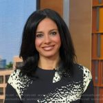 Dr. Tara Narula’s black and white printed dress on Good Morning America
