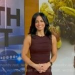 Dr. Tara Narula’s brown gathered dress on Good Morning America