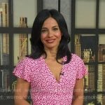 Dr. Tara Narula’s pink floral v-neck dress on Good Morning America