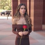 Taylor’s brown sheer off shoulder dress on The Secret Lives of Mormon Wives