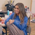 Taylor’s blue sweatshirt on The Secret Lives of Mormon Wives