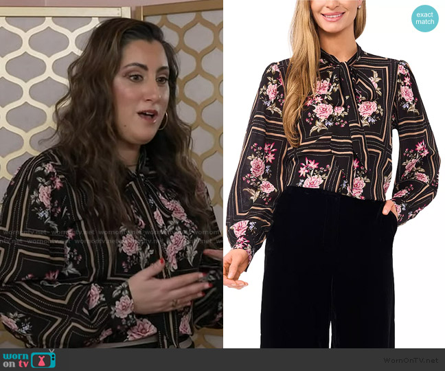 Ted Baker Alba Tie Blouse worn by Laura Burke on Good Morning America