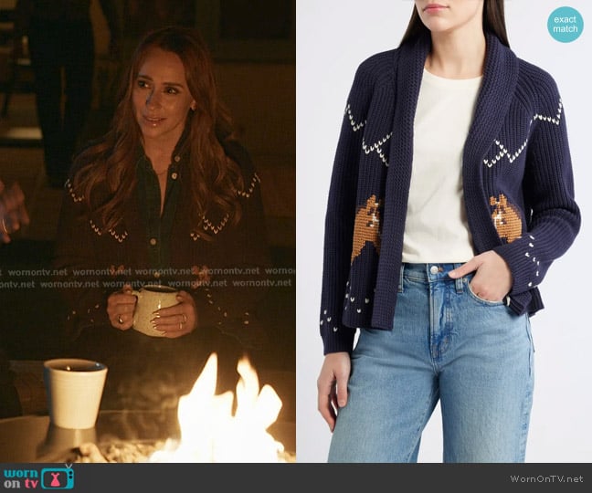 The Great The Horse Lodge Cotton Blend Cardigan worn by Maddie Kendall (Jennifer Love Hewitt) on 9-1-1