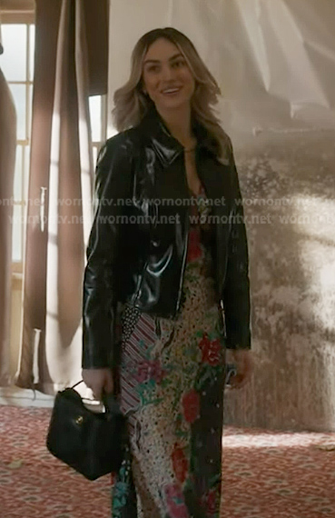 Tia’s mixed floral print dress and jacket on 9-1-1