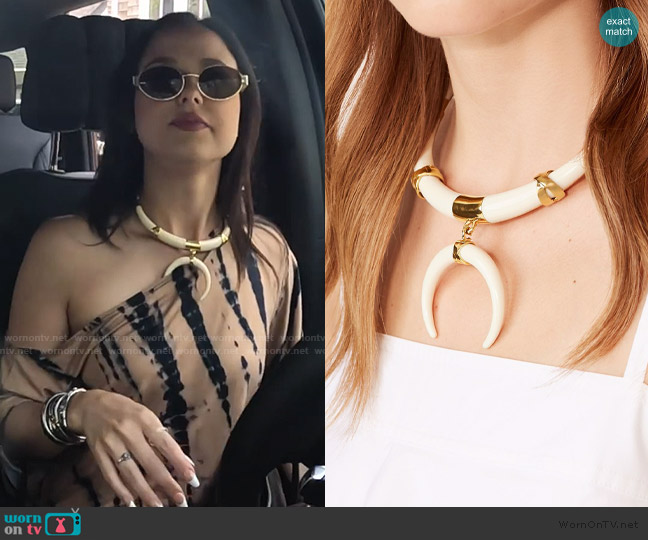 Tory Burch Oro Statement Necklace worn by Levi Sebree on Summer House