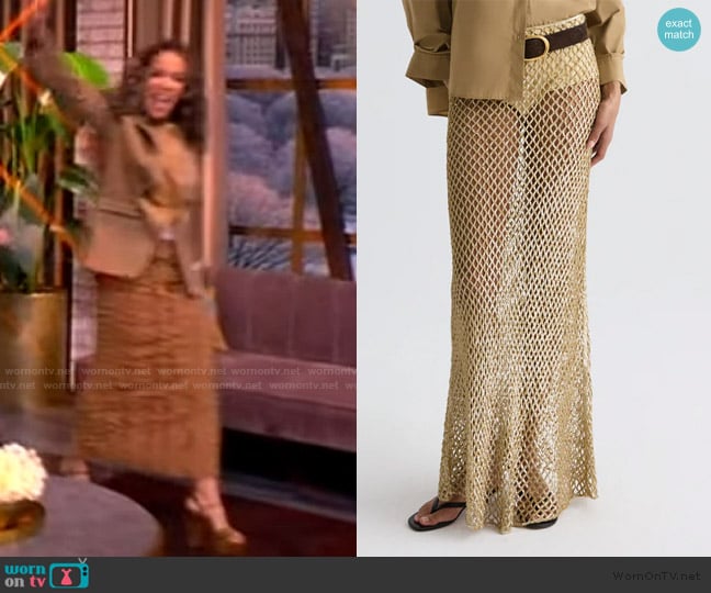 TWP Sheer Intent Skirt worn by Sunny Hostin on The View