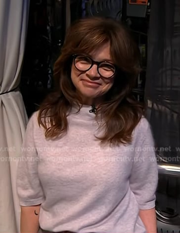 Valerie Bertinelli’s heather grey elbow sleeve sweater on Today