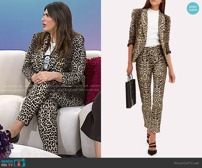 Veronica Beard Empire Leopard Jacket worn by Katie Sturino on Today