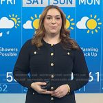 Violeta’s black button front knit dress on NBC News Daily
