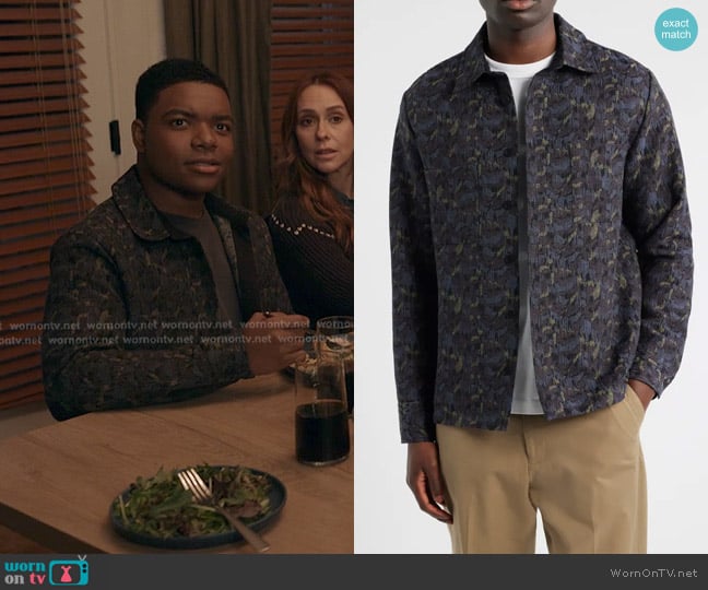 Wax London Whiting Camo Jacquard Recycled Cotton Blend Shirt Jacket worn by Harry Grant (Elijah M. Cooper) on 9-1-1