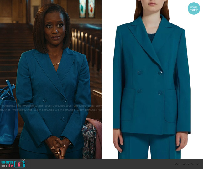 Weekend Max Mara Nervoso Double Breasted Blazer worn by Olympia (Skye P. Marshall) on Matlock