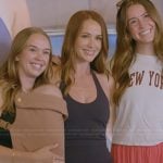 Whitney’s navy top and biker shorts on The Secret Lives of Mormon Wives