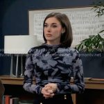 Willow’s blue floral top on General Hospital