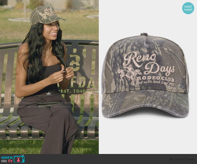Woodland Woodland Camo Reno Snapback Hat worn by Layla Taylor on The Secret Lives of Mormon Wives