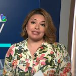 Gilma’s yellow floral print shirtdress on NBC News Daily