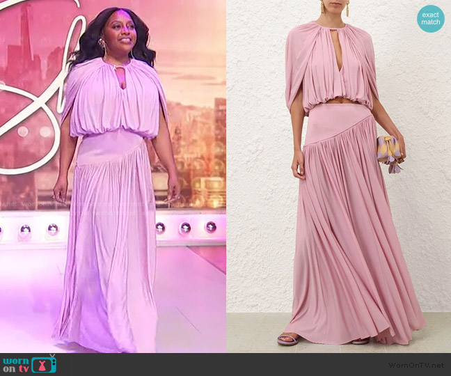 Zimmermann Alchemy Caped Blouse worn by Sherri Shepherd on Sherri