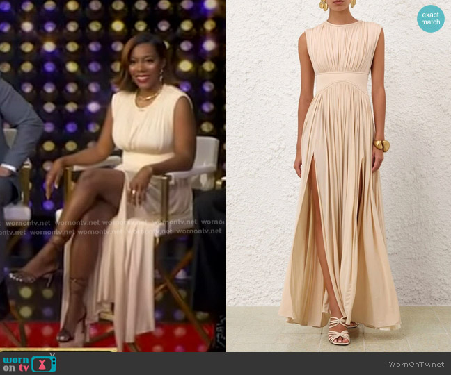 Zimmermann Luna Column Dress worn by Tiffany Reid on Good Morning America